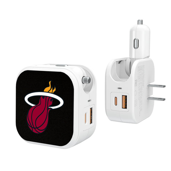 Miami Heat Solid 2 in 1 USB Charger