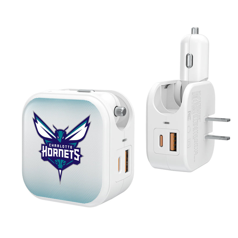 Charlotte Hornets Linen 2 in 1 USB Charger