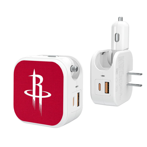 Houston Rockets Solid 2 in 1 USB Charger