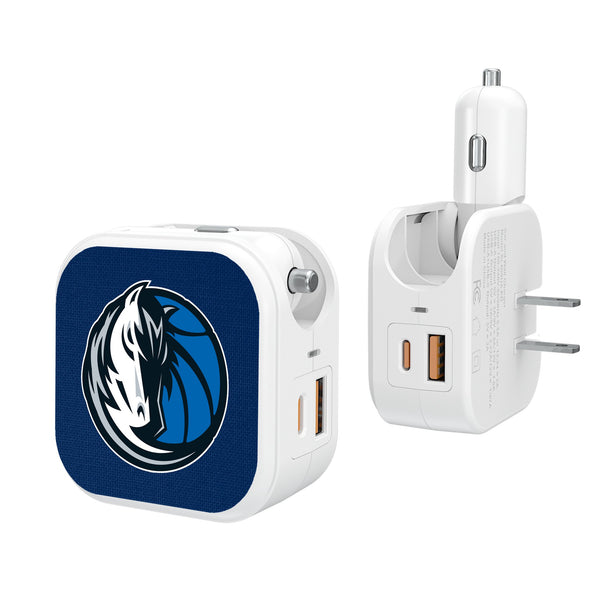 Dallas Mavericks Solid 2 in 1 USB Charger