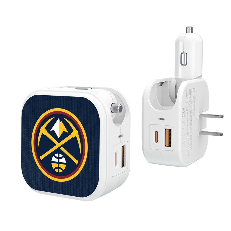 Denver Nuggets Solid 2 in 1 USB Charger