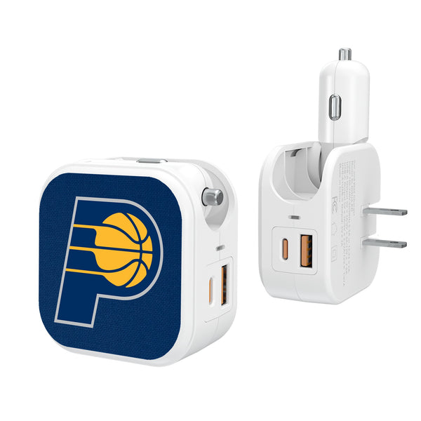 Indiana Pacers Solid 2 in 1 USB Charger