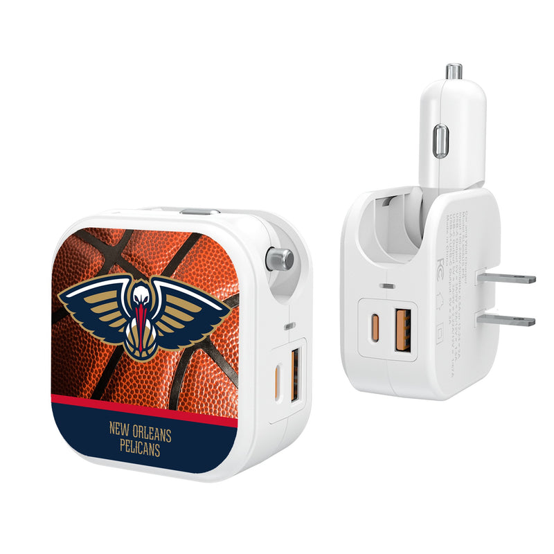 New Orleans Pelicans Basketball 2 in 1 USB Charger