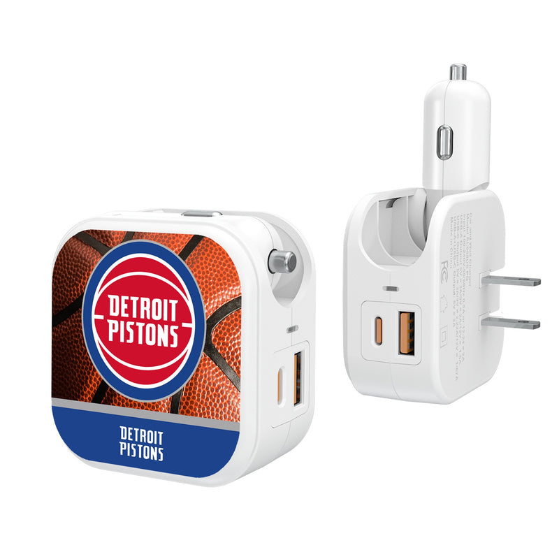 Detroit Pistons Basketball 2 in 1 USB Charger