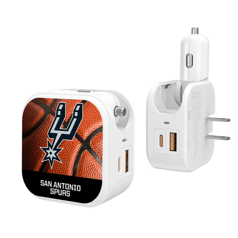 San Antonio Spurs Basketball 2 in 1 USB Charger