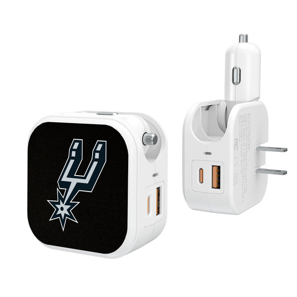 San Antonio Spurs Solid 2 in 1 USB Charger