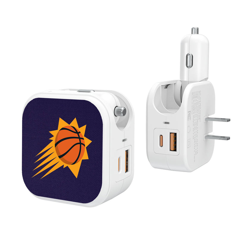 Phoenix Suns Solid 2 in 1 USB Charger