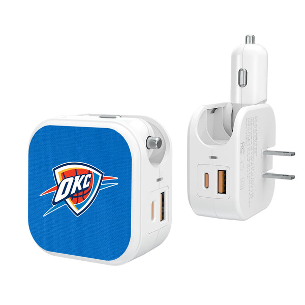 Oklahoma City Thunder Solid 2 in 1 USB Charger