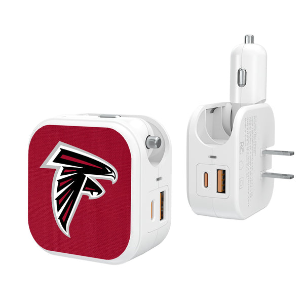 Atlanta Falcons Solid 2 in 1 USB Charger