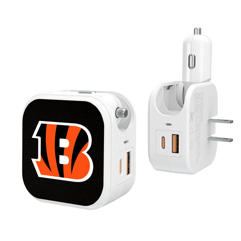 Cincinnati Bengals Solid 2 in 1 USB Charger