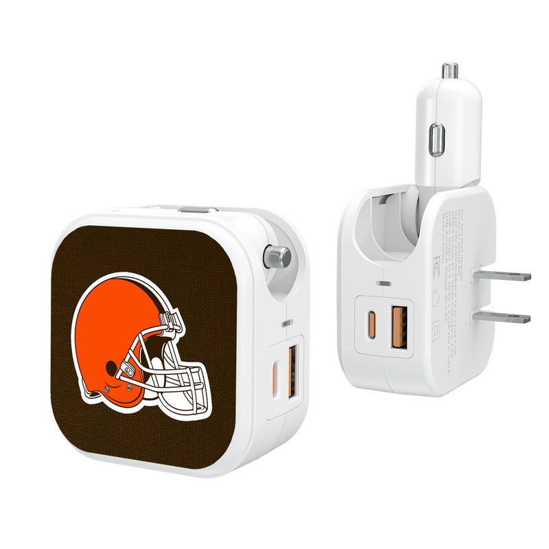 Cleveland Browns Solid 2 in 1 USB Charger