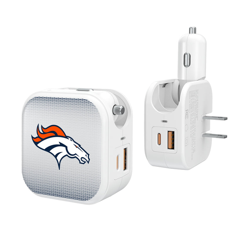 Denver Broncos Linen 2 in 1 USB Charger