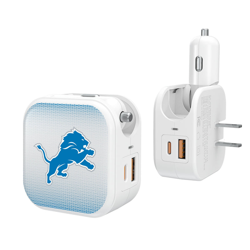 Detroit Lions Linen 2 in 1 USB Charger