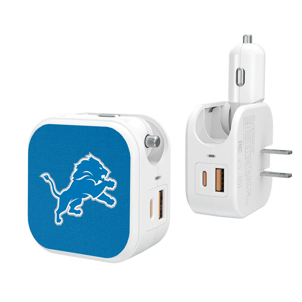 Detroit Lions Solid 2 in 1 USB Charger