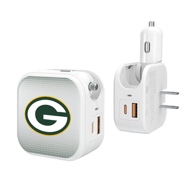 Green Bay Packers Linen 2 in 1 USB Charger