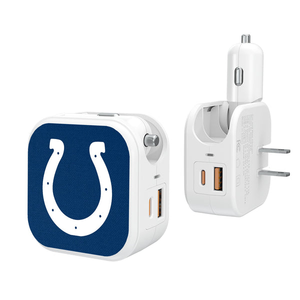 Indianapolis Colts Solid 2 in 1 USB Charger