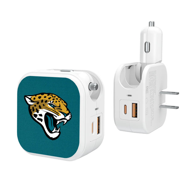 Jacksonville Jaguars Solid 2 in 1 USB Charger