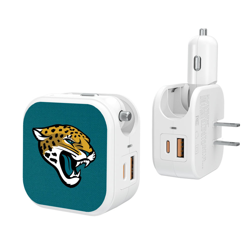 Jacksonville Jaguars Solid 2 in 1 USB Charger