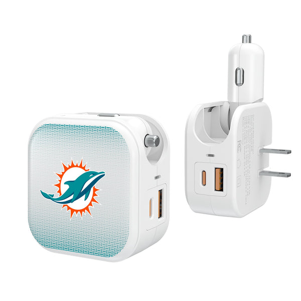 Miami Dolphins Linen 2 in 1 USB Charger