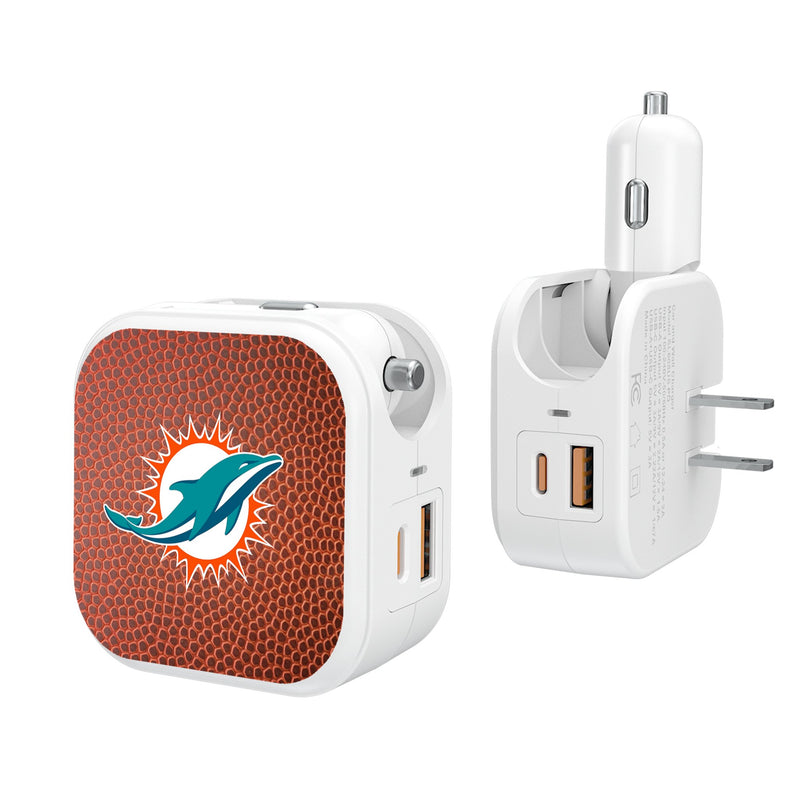 Miami Dolphins Football 2 in 1 USB Charger