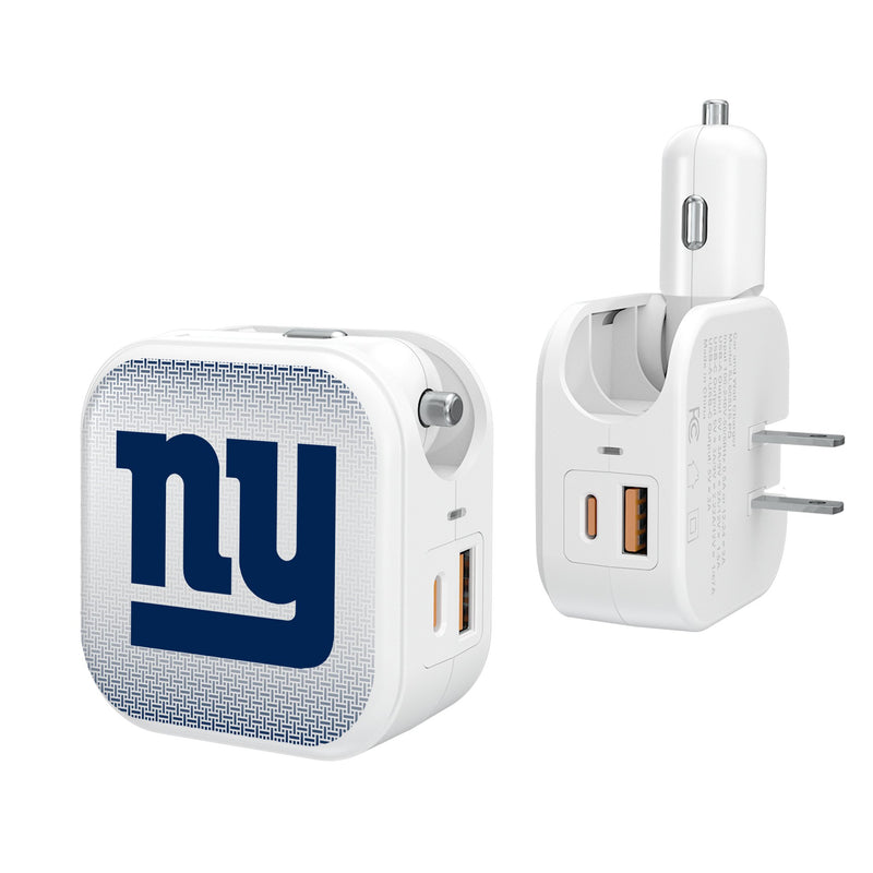 New York Giants Linen 2 in 1 USB Charger