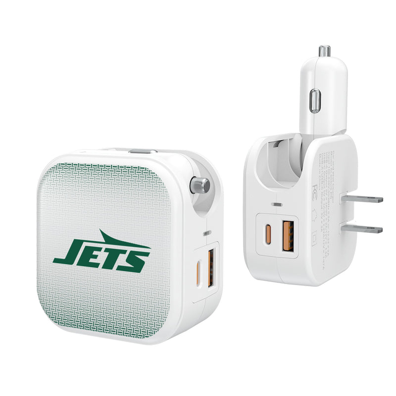 New York Jets Linen 2 in 1 USB Charger