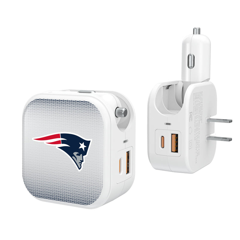 New England Patriots Linen 2 in 1 USB Charger