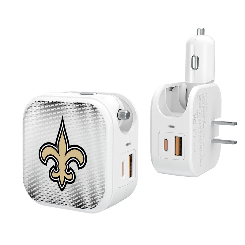 New Orleans Saints Linen 2 in 1 USB Charger