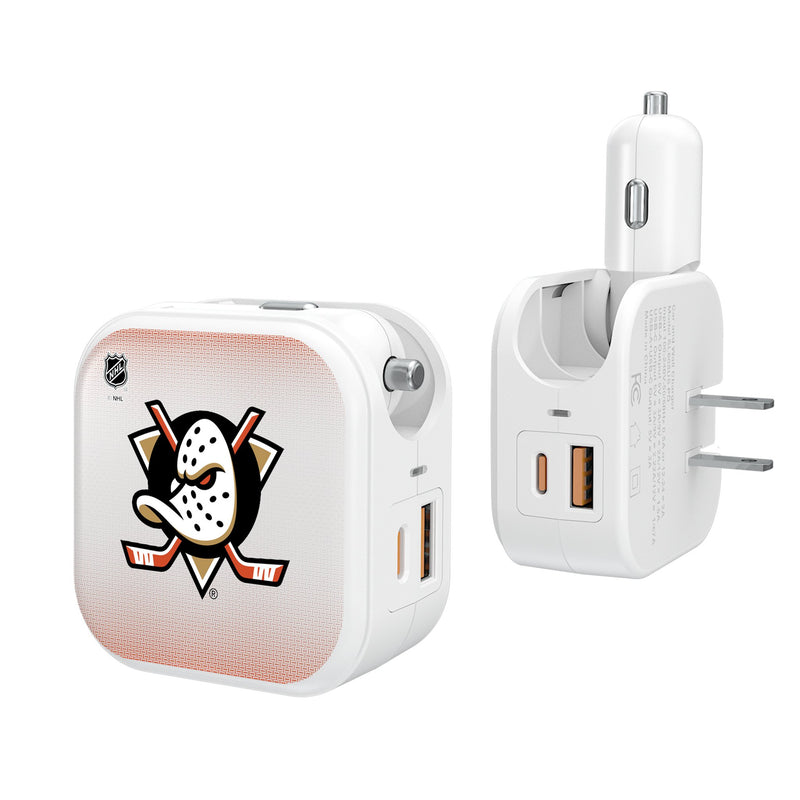 Anaheim Ducks Linen 2 in 1 USB Charger