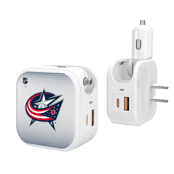 Columbus Blue Jackets Linen 2 in 1 USB Charger