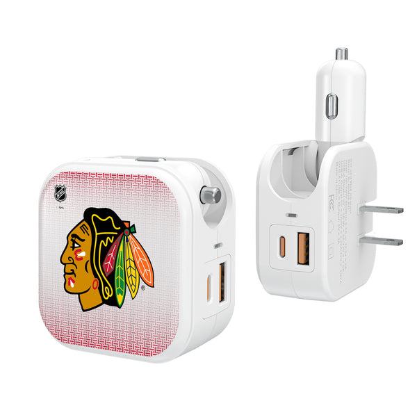 Chicago Blackhawks Linen 2 in 1 USB Charger