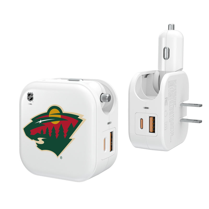 Minnesota Wild Insignia 2 in 1 USB Charger