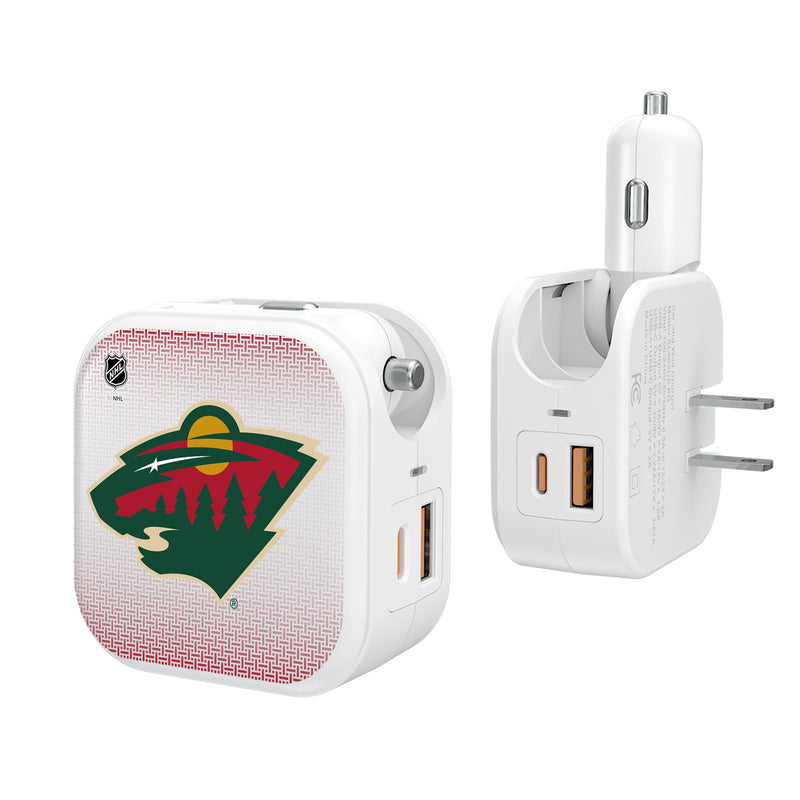 Minnesota Wild Linen 2 in 1 USB Charger