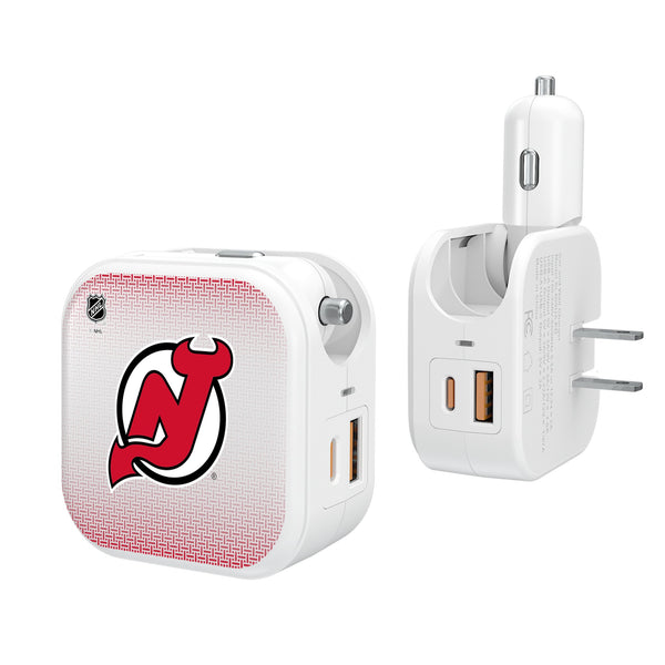 New Jersey Devils Linen 2 in 1 USB Charger