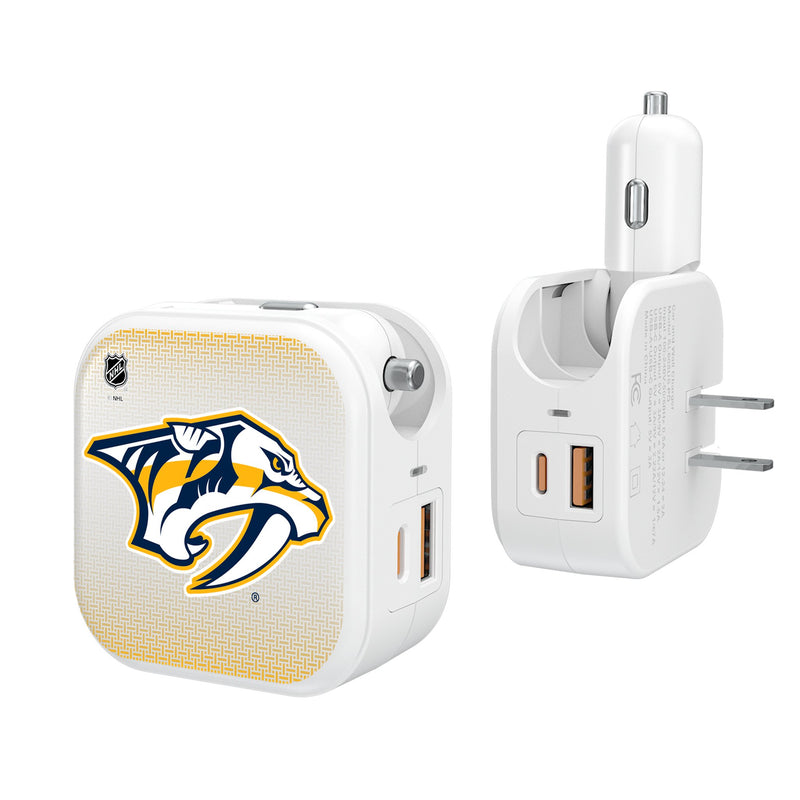 Nashville Predators Linen 2 in 1 USB Charger