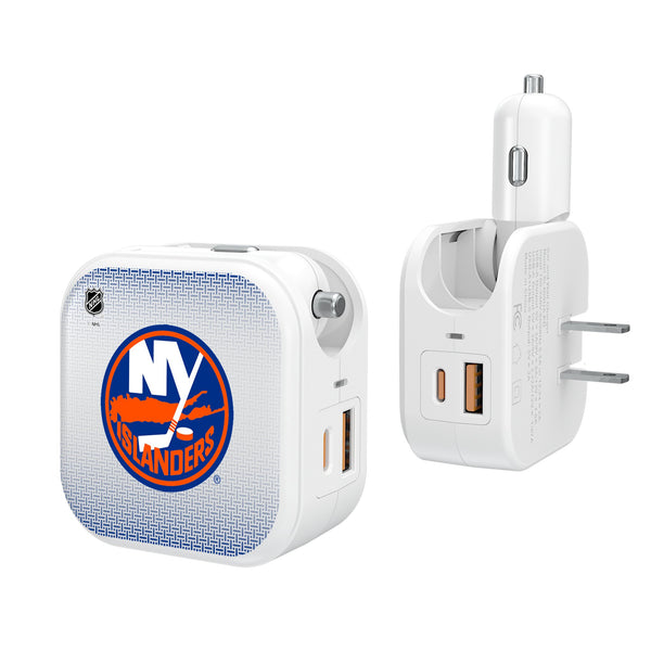 New York Islanders Linen 2 in 1 USB Charger