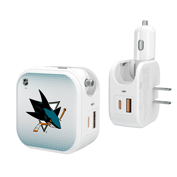 San Jose Sharks Linen 2 in 1 USB Charger