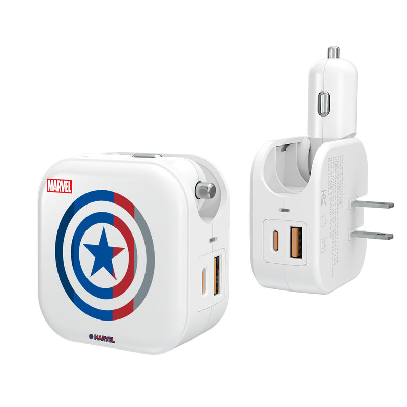 Marvel Avengers Captain America Sigil 2 in 1 USB Charger