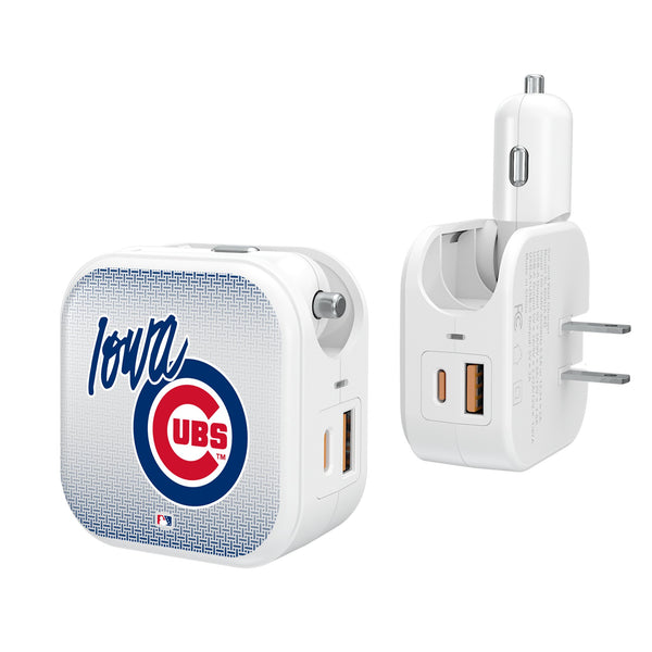 Iowa Cubs Linen 2 in 1 USB Charger