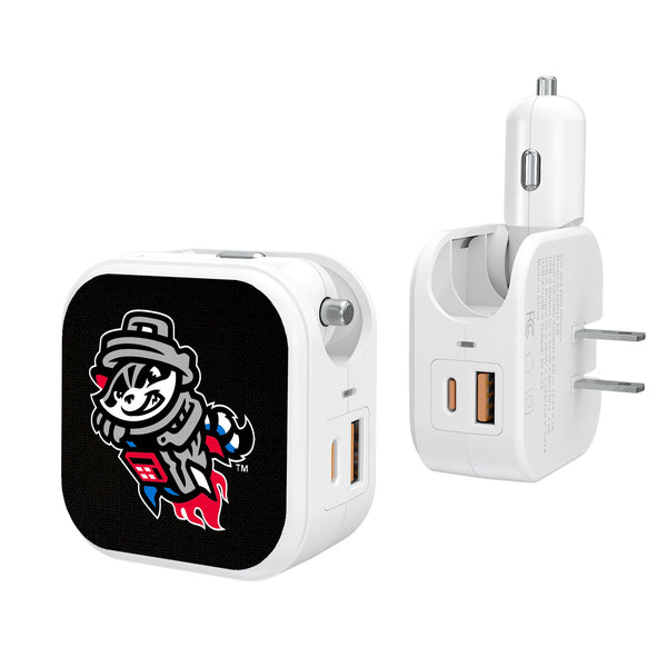 Rocket City Trash Pandas Solid 2 in 1 USB Charger