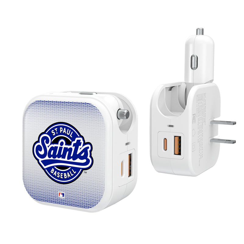 St. Paul Saints Linen 2 in 1 USB Charger