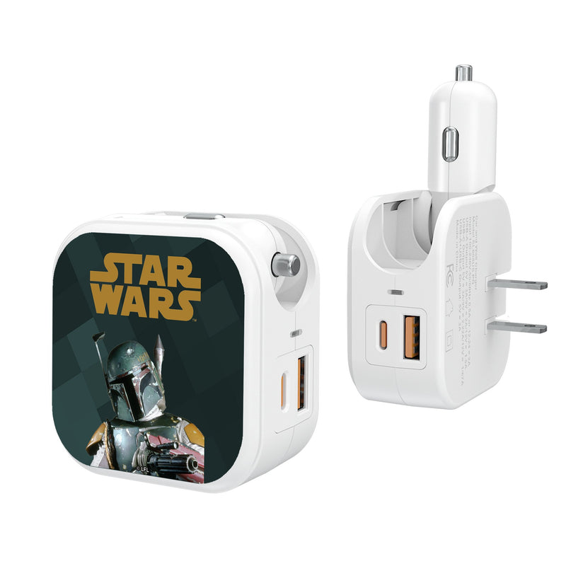 Star Wars Boba Fett Color Block 2 in 1 USB Charger