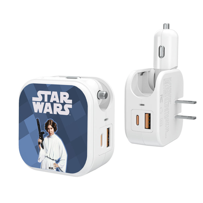 Star Wars Princess Leia Organa Color Block 2 in 1 USB Charger