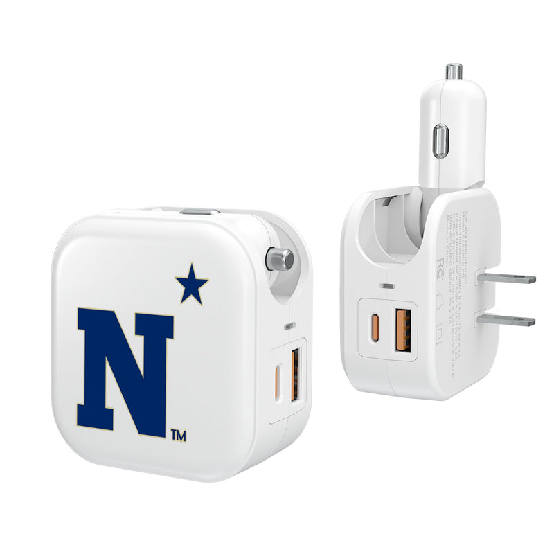 United State Naval Academy Midshipmen Insignia 2 in 1 USB Charger