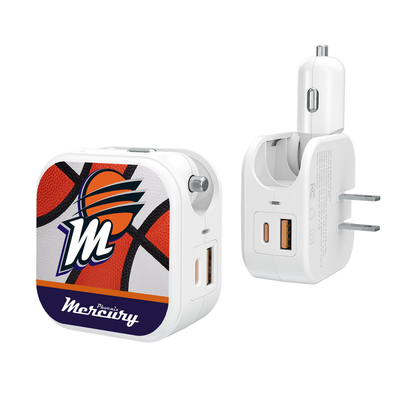 Phoenix Mercury Basketball 2 in 1 USB Charger