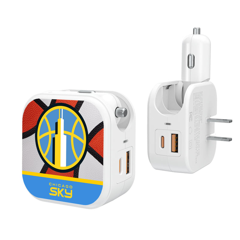 Chicago Sky Basketball 2 in 1 USB Charger