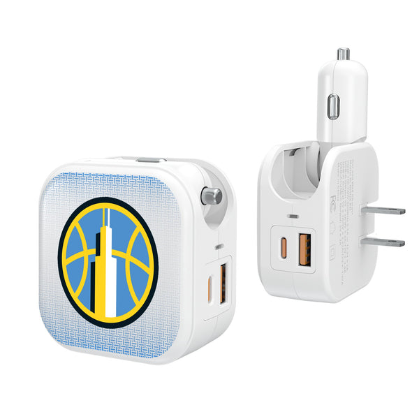 Chicago Sky Linen 2 in 1 USB Charger