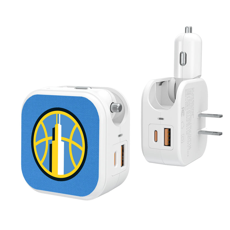 Chicago Sky Solid 2 in 1 USB Charger