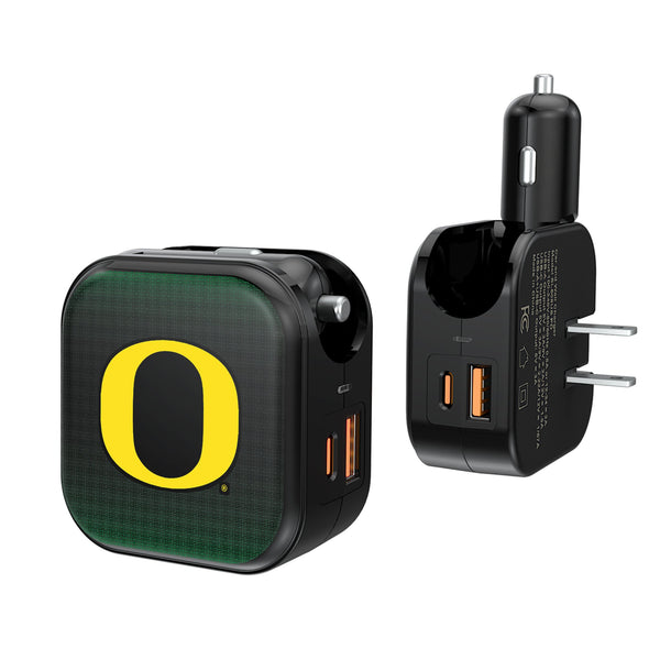 University of Oregon Ducks Linen 2 in 1 USB A/C Charger