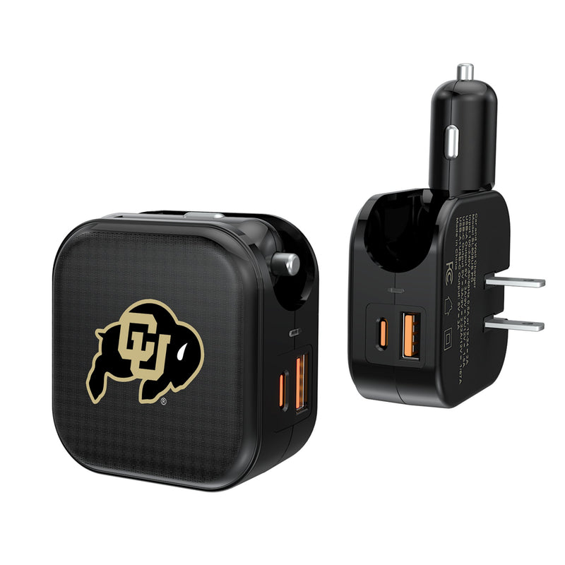 University of Colorado Buffaloes Linen 2 in 1 USB A/C Charger